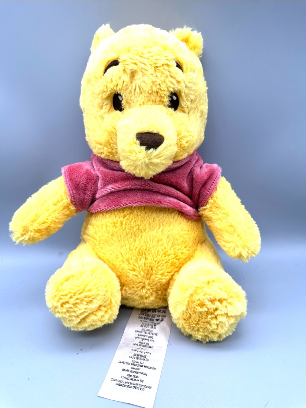 Disney Yellow Winnie the Pooh Plush with Pink Shirt